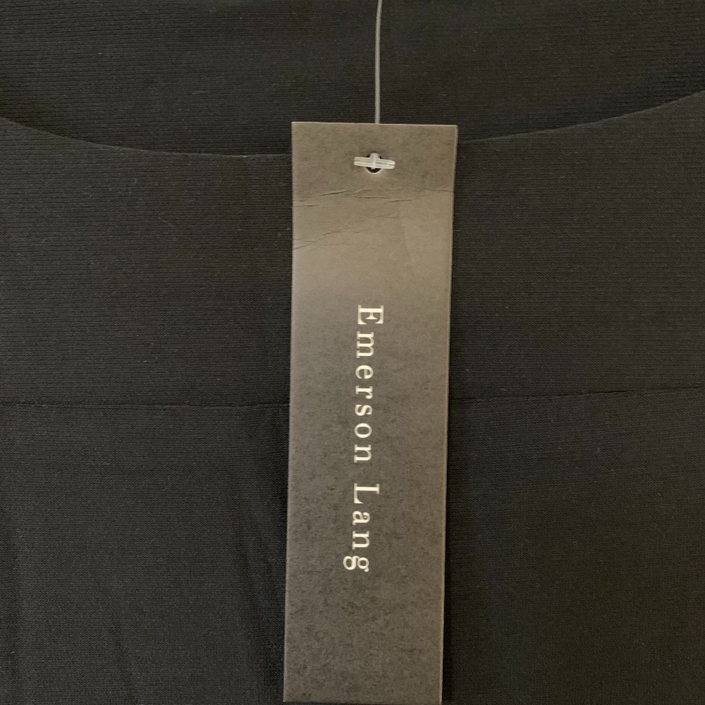 Emerson Lang York Elbow Sleeve Shift Dress- Black 2XL
